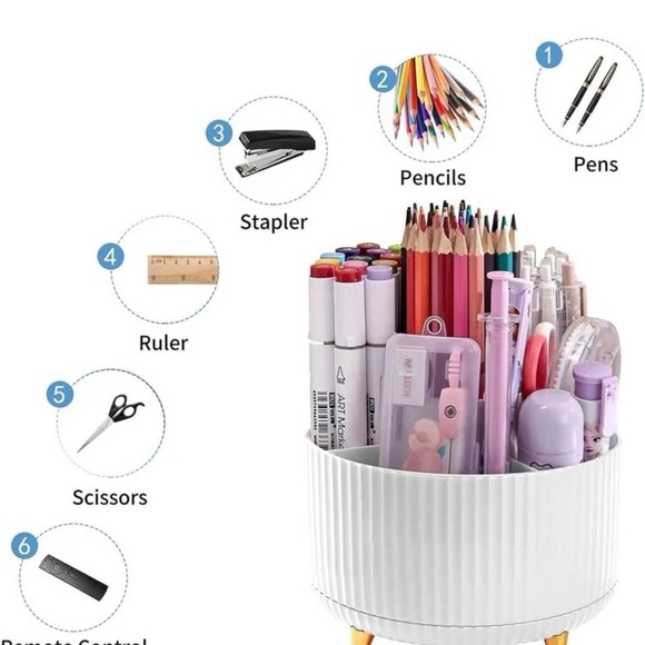 360 Degree Rotating Desk Organizers ,Pencil Cup,Office Organization and Storage - Picture 2 of 6